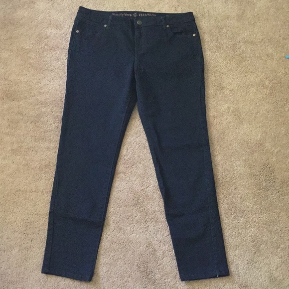 Simply Vera Vera Wang Denim - Simply Vera Vera Wang Skinny Ankle Jeans Dark Blue